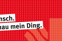 Weißer Hintergrund mit dem Werbeslogan "Mensch. Genau mein Ding. Komm in unser Team" | © Caritas München